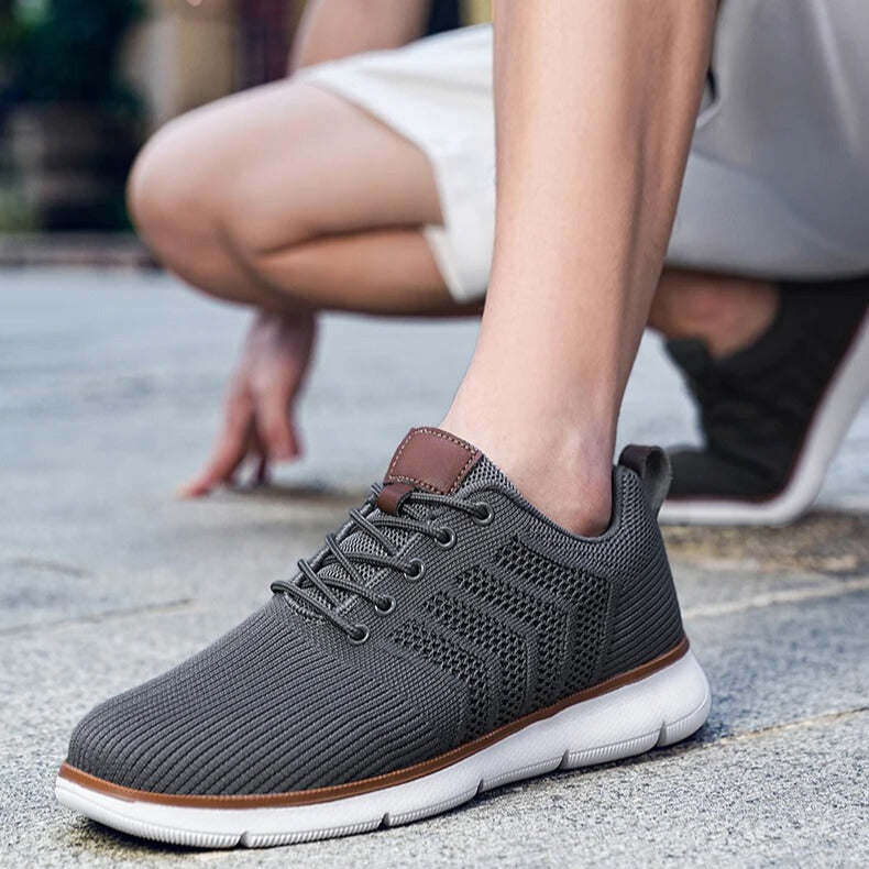 Comfortable Knit Lace-Up Sneakers