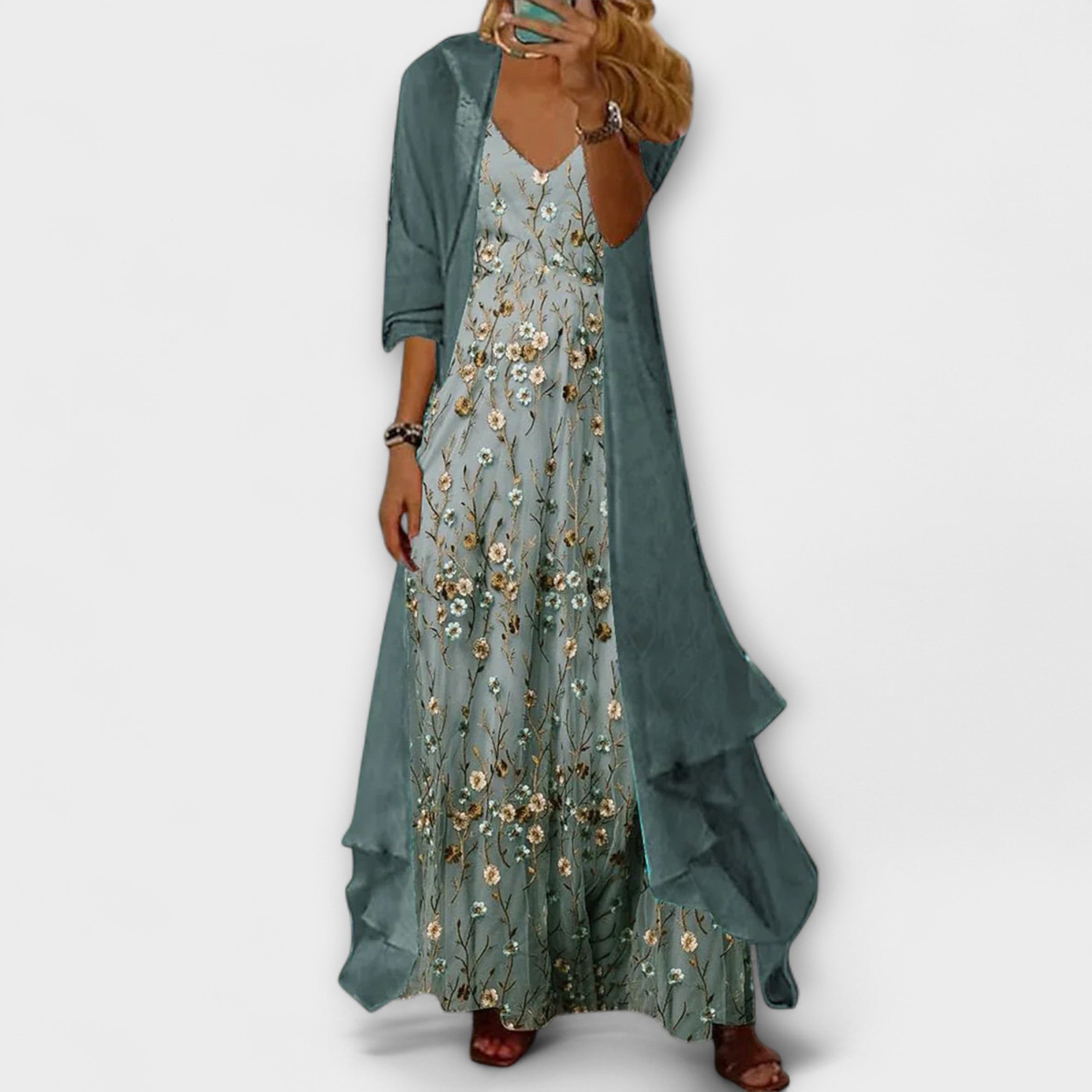 Elegant Floral Maxi Dress | Women’s
