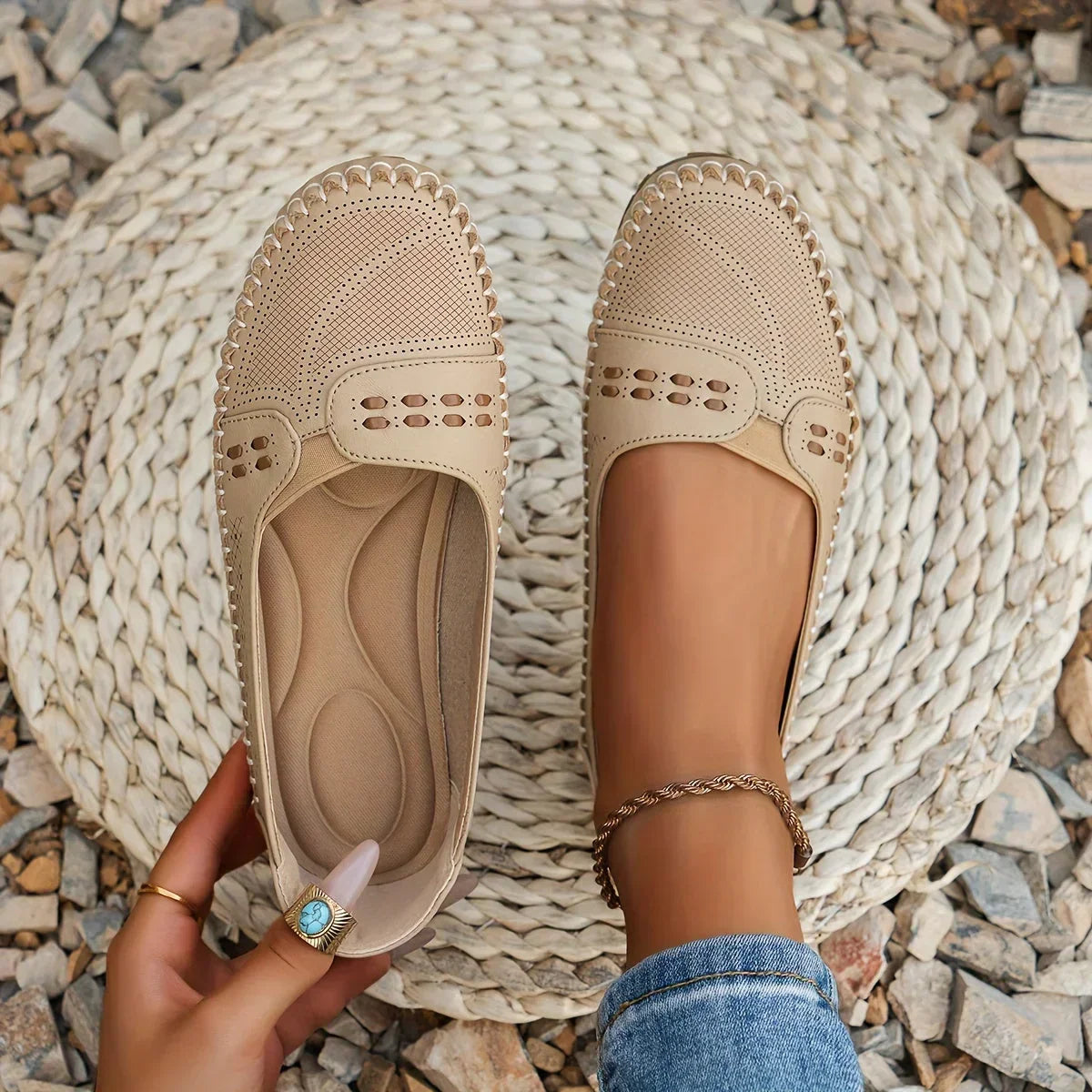Women's Loafers | Perforated Slip On