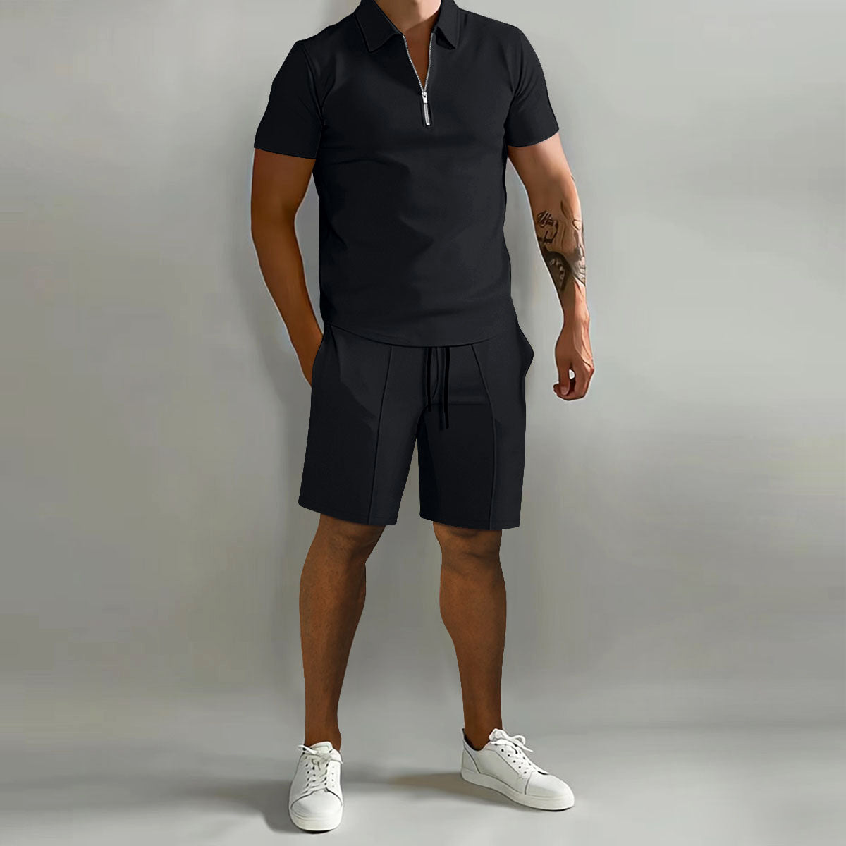 Men's Short Sleeve Summer Two-Piece Set