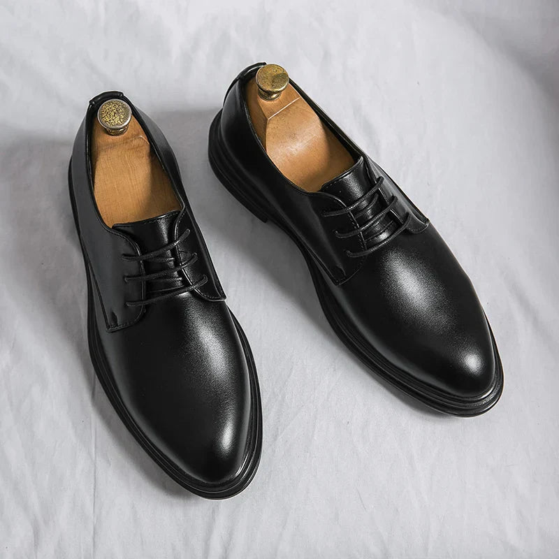 Men's Patent Lace Up Derby Shoes