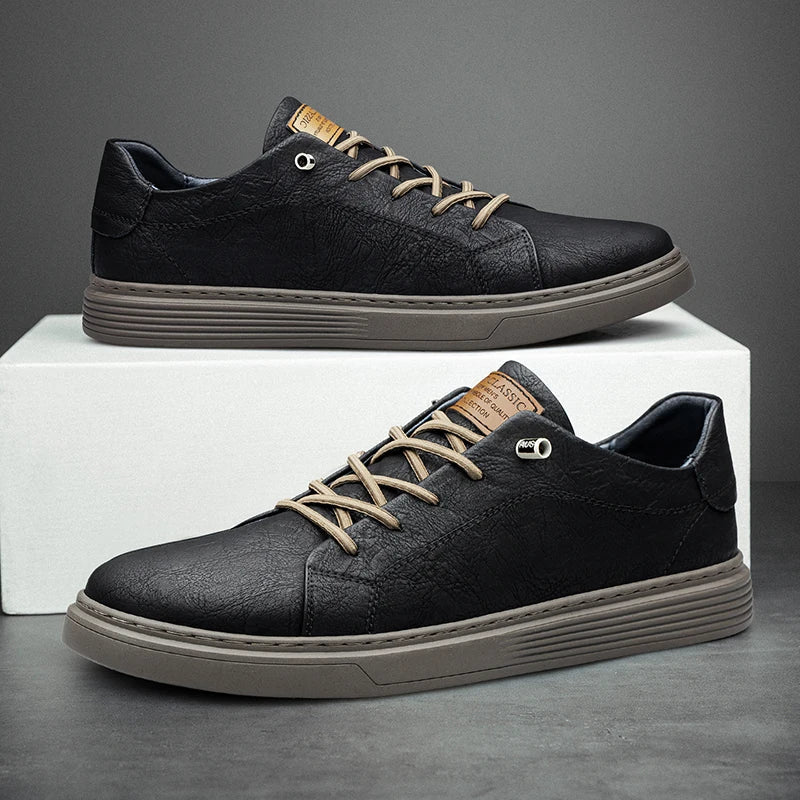 Men’s Comfortable Sneakers Lace Up Low Top