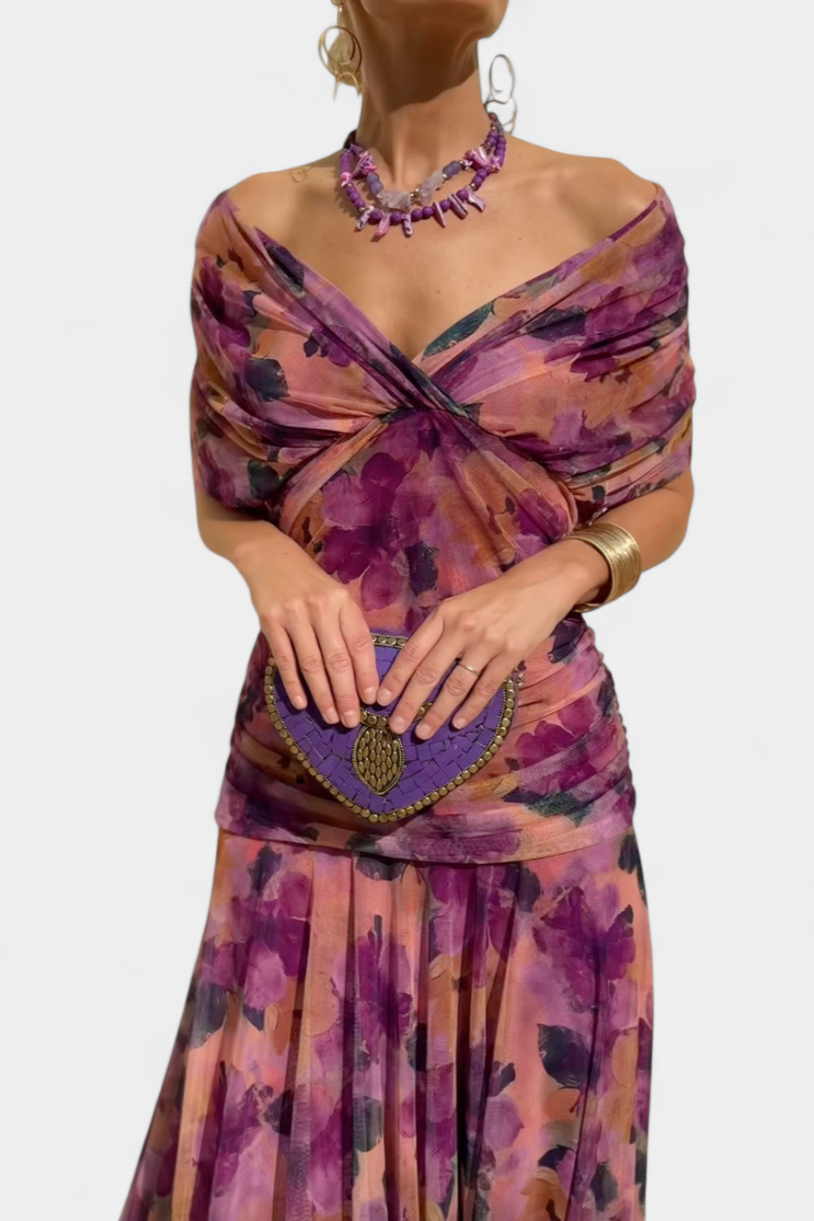 Elegant Evening Dress | Off Shoulder