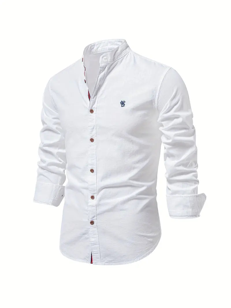 Stylish Shirt Men’s Long Sleeve Stand Collar