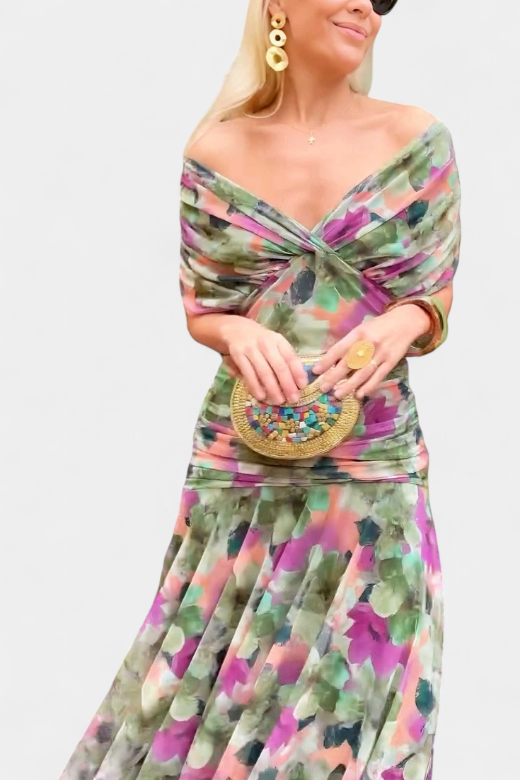 Elegant Evening Dress | Off Shoulder