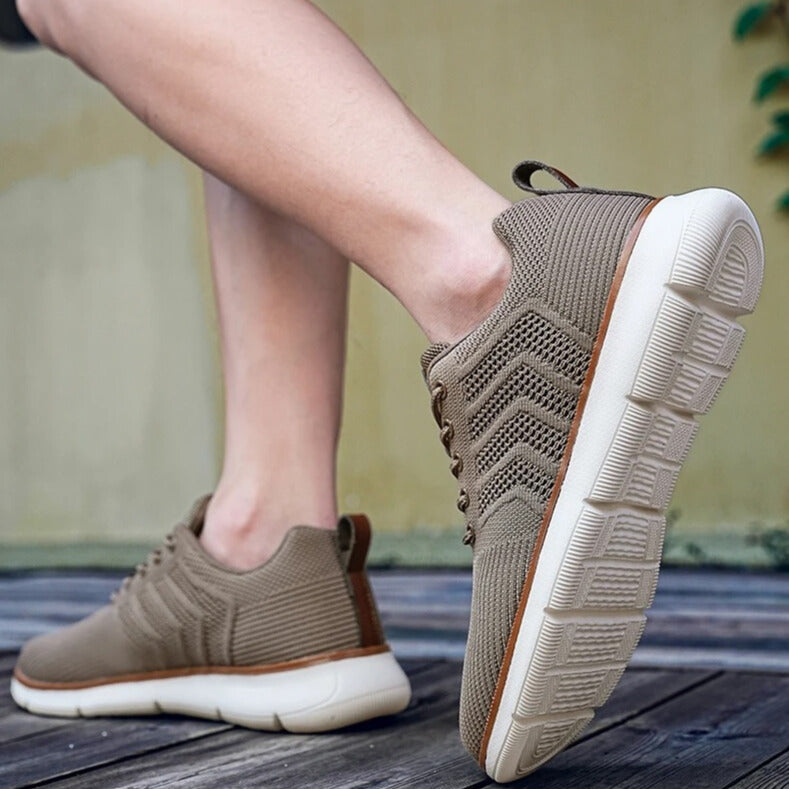Comfortable Knit Lace-Up Sneakers