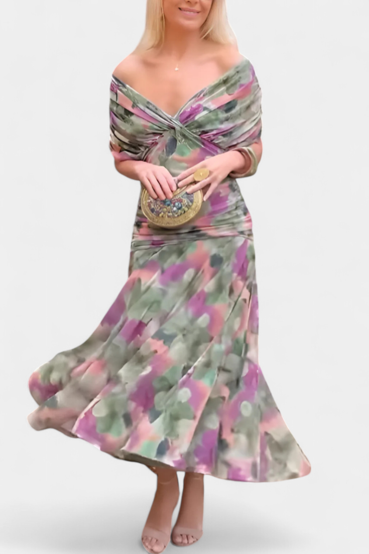 Elegant Evening Dress | Off Shoulder