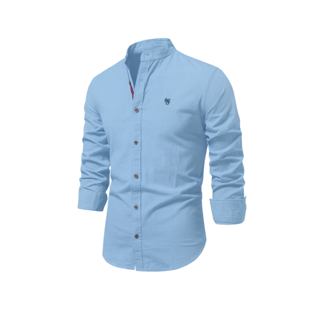 Stylish Shirt Men’s Long Sleeve Stand Collar