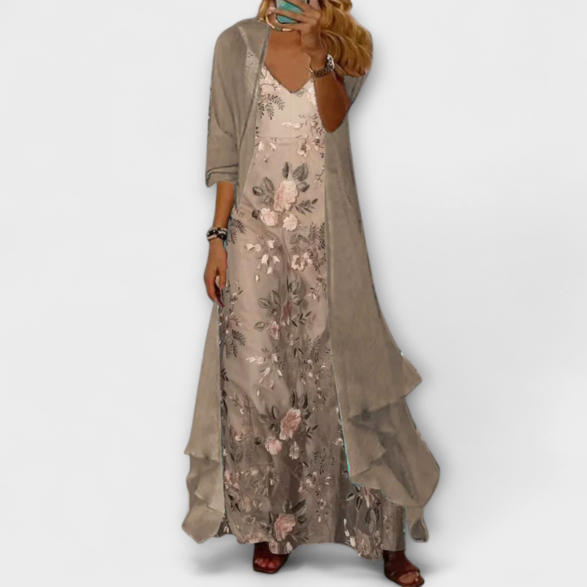 Elegant Floral Maxi Dress | Women’s