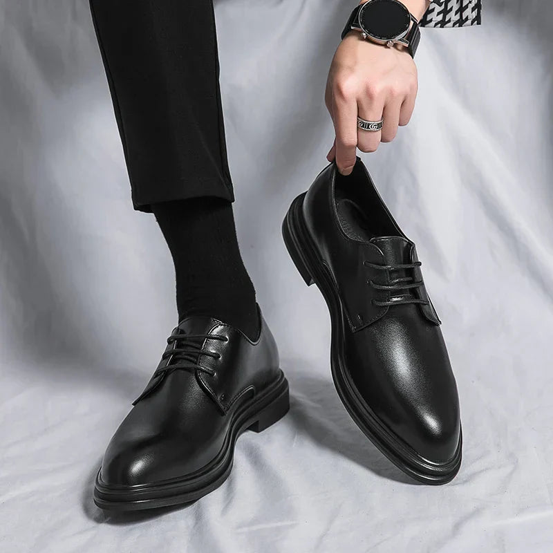 Men's Patent Lace Up Derby Shoes