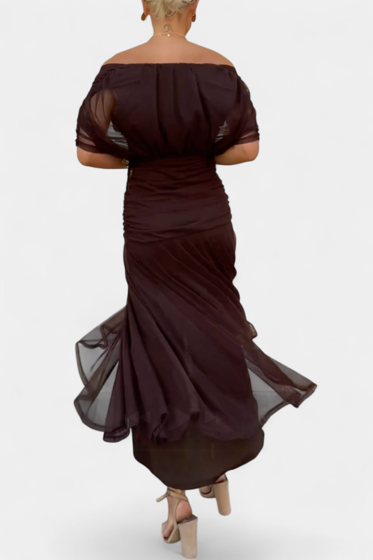 Elegant Evening Dress | Off Shoulder