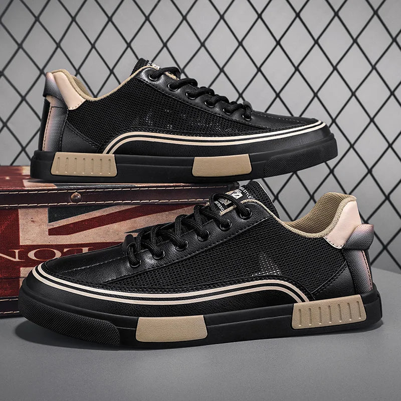 Mesh Low-Top Lace-Up Mesh Sneakers