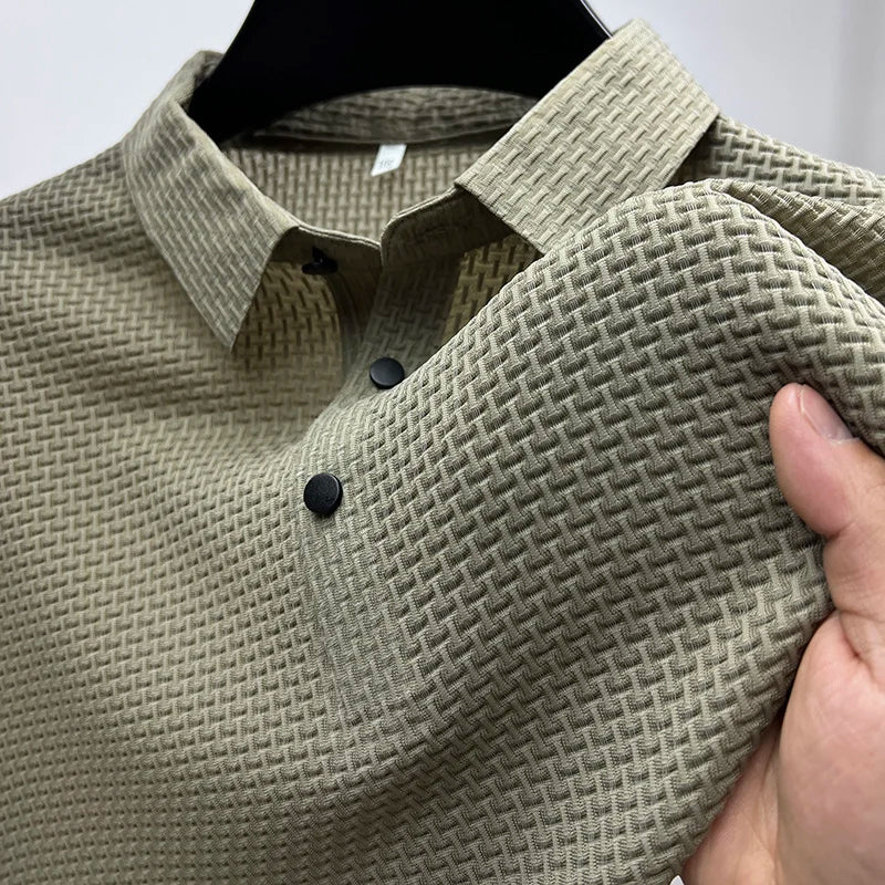 Polo Shirt | Textured Short Sleeve