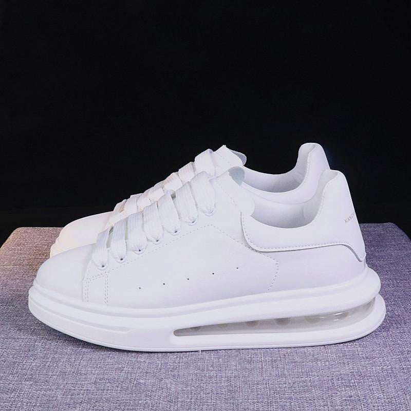 Low-Top Leather Lace-Up Sneakers