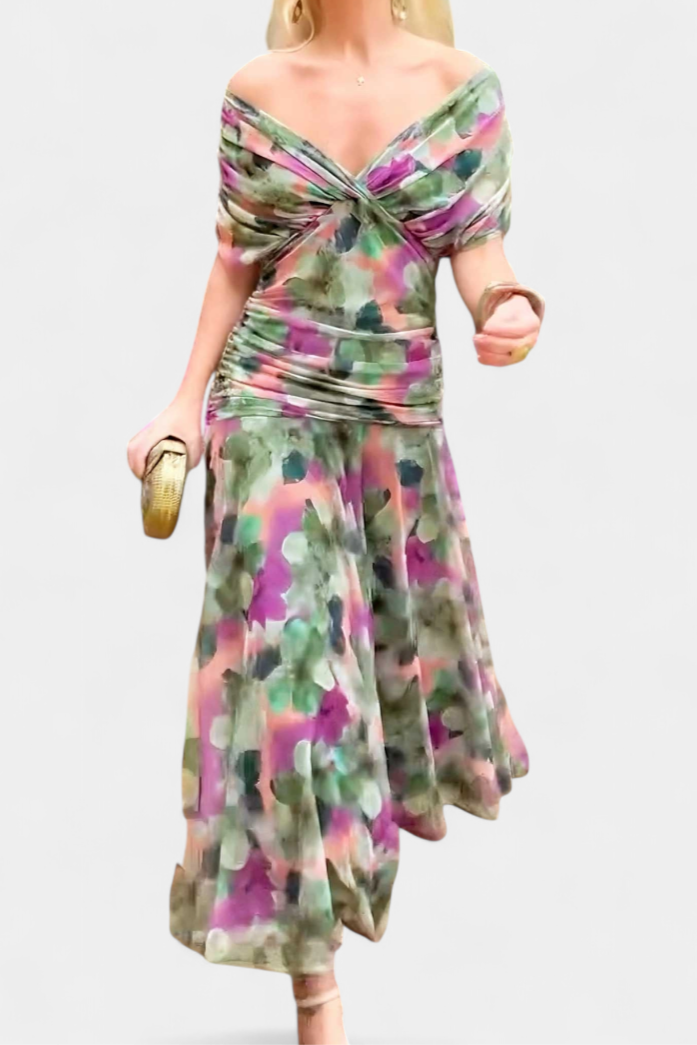 Elegant Evening Dress | Off Shoulder