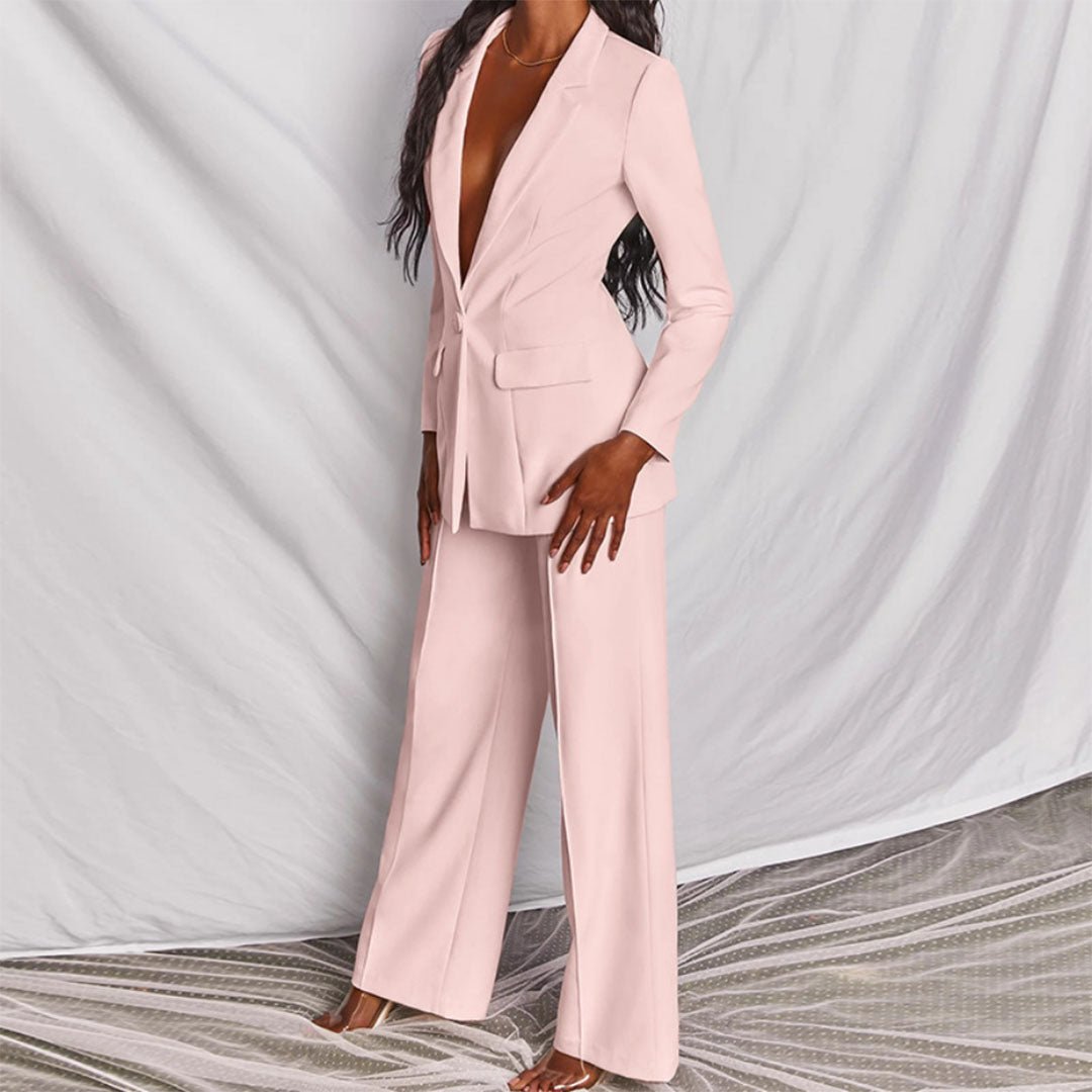 Women’s Chic Blazer and Trousers Set