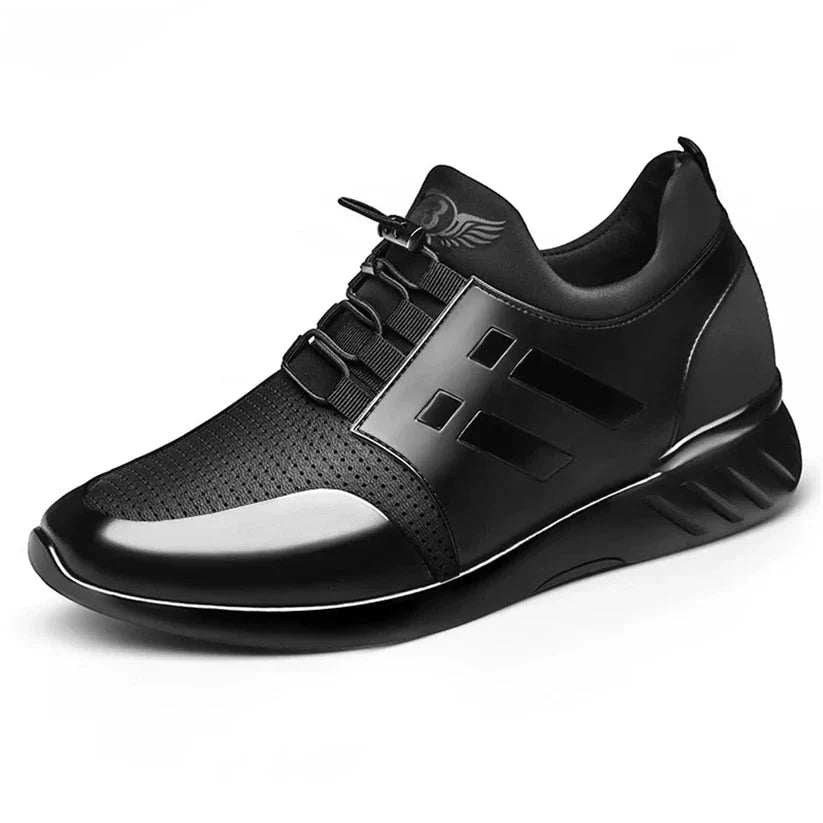 Leather Lace-Up Low Top Trainers